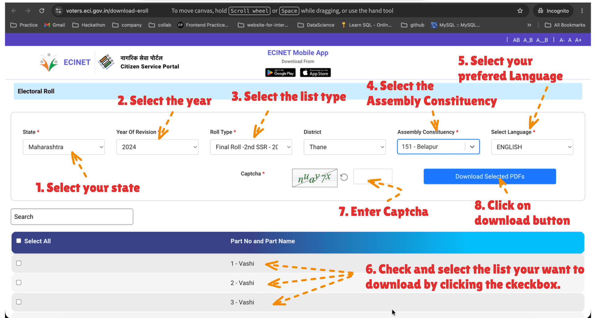 2024 Voter List Download Steps