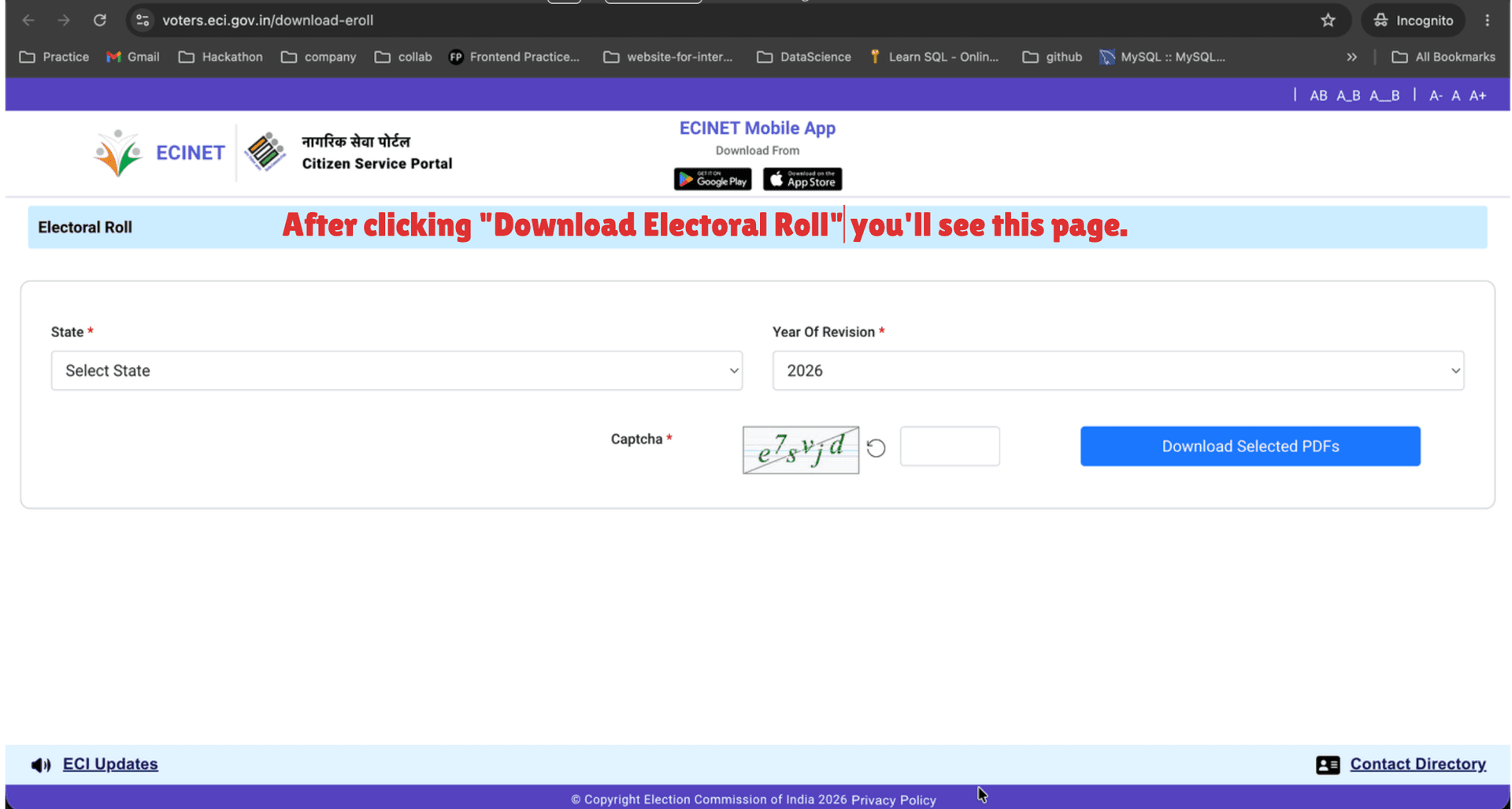 Electoral Roll Download Portal